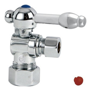 Polished Chrome KINGSTON BRASS CC54401ZX Millennium 5//8-Inch OD Compression X 1//2-Inch OD Compression Angle Stop