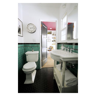 Pasadena Green guest bathroom - Traditional - Bathroom - Los Angeles ...