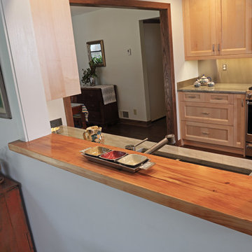 Reclaimed pine sill from childhood home