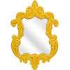 Baroque Wall Mirror, Yellow