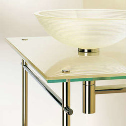 Vitraform 502 Rectangular Front Double Round Basin Countertop - Products