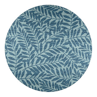 Indoor/Outdoor Sedona SN5 Denim Machine Washable 10' x 10' Round Rug ...