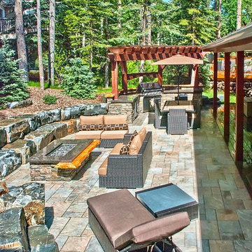 Outdoor Kitchen & Seating Area