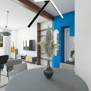 PASTEUR - Décoration moderne d'un appartement en colocation à Les Lilas (93)