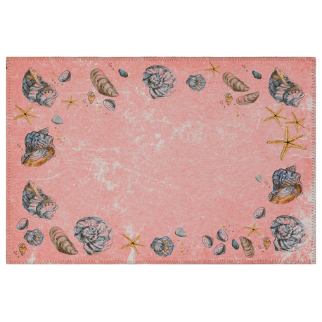 Dalyn Indoor/Outdoor Seabreeze SZ9 Salmon Washable 1'8" x 2'6" Rug