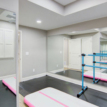 Transitional Basement Finish Liberty, MO