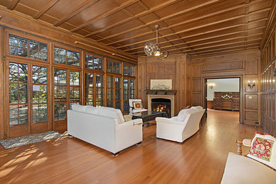 Family room - craftsman family room idea in San Diego