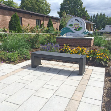 Retirement home pond & entrance