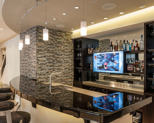 Contemporary Home Bar Design Ideas, Remodels & Photos