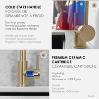 STYLISH Milano Pull-Down Kitchen Faucet with water filter, Stainless Steel., Brushed Gold