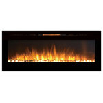 Regal Flame - Astoria 60" Pebble Built-in Ventless Recessed Wall Mounted Electric Fireplace - Regal Flame Astoria 60 Inch Built-in Ventless Heater Recessed Wall Mounted Electric Fireplace - Pebble