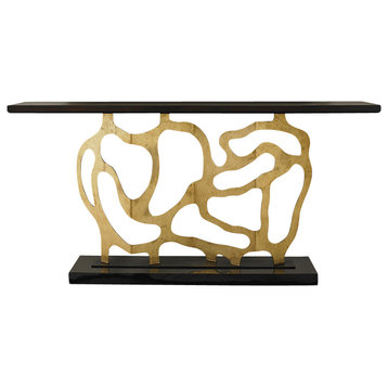 Ambella Home Collection Sculpted Console, Gold