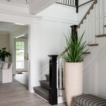 Custom containers adorn the rooms of a family home.