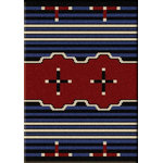 American Dakota - Big Chief2 Rug, Blue, 3'x4', Scatter - The spirit of this rug is steeped in Southwest history.  Made from 'pure-blue' dyes.  Made in America!