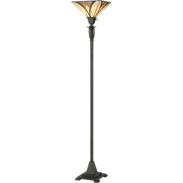 Quoizel TFAS9470VA Asheville 1 Light Floor Lamp in Valiant Bronze