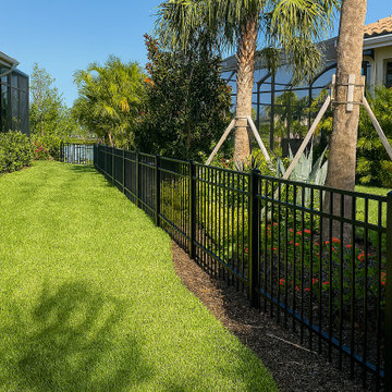 White vinyl fence