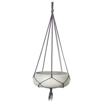 Patio 9" Wide Circular Small Hanging Pot With Netting