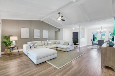 Inspiration for a coastal living room remodel in Tampa