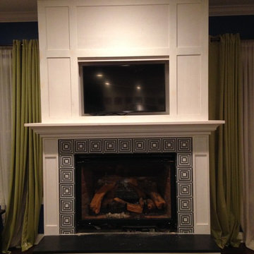 Fireplace, TV Pocket door