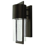 Hinkley - Hinkley 1320KZ Shelter - One Light Outdoor Small Wall Mount - Shelters minimalist style creates a chic, dramatic statement as the light from above grazes through its clear seedy glass.