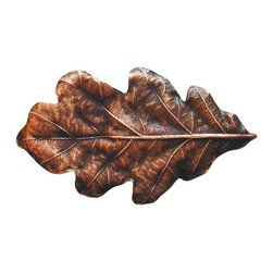 Inviting Home Inc. - Oak Leaf Knobs, Antique-Style Copper - Cabinet And Drawer Knobs