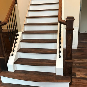 Custom Walnut Staircase and Rails