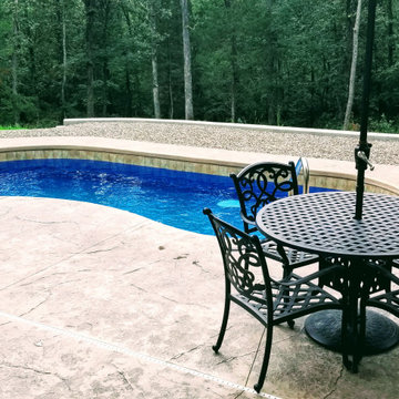 Small heated cocktail pool