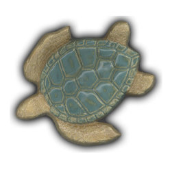 6" Large Flat Sea Turtle - Mosaic Tile