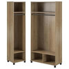 Home Square 2-Piece Set with 18" 36" Wide Mudroom Cabinet in Natural