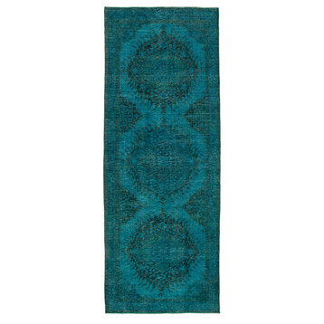 Rug N Carpet - Hand-knotted Turkish 4' 11'' x 13' 4'' Vintage Runner Rug