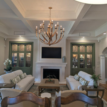 Great Room builtin's -Inset-with SW7729 Edamame finish