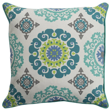 Technicolor TEC-012 Pillow Cover, Teal, 18"x18", Pillow Cover Only