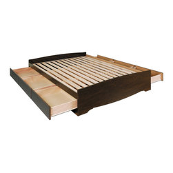 Prepac Black Coal Harbor Mate's Platform Storage Bed with 6 Drawers - Platform Beds