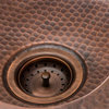 SinkSense Antique Copper 3.5" Basket Strainer Drain with Post Style Basket