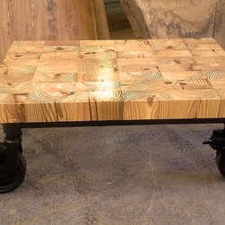 Pine Block Table - Coffee Tables