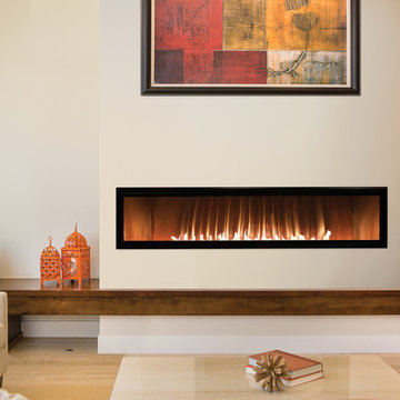 60-inch Linear Gas Fireplace with Integrated LED Lighting