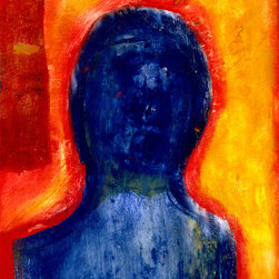 Blue Head Back - Paintings