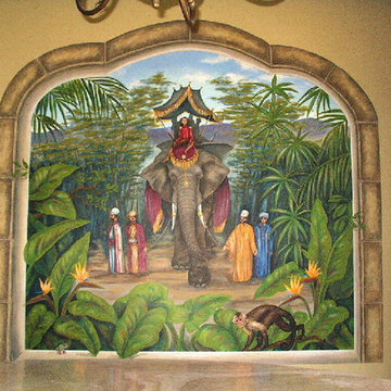 India Trompe L'oeil Mural