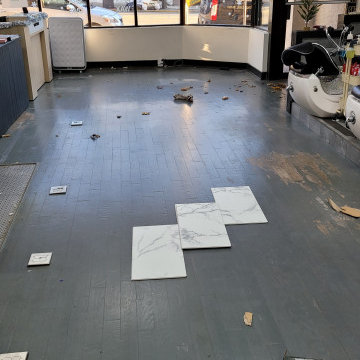 Nail Salon LVP Installation