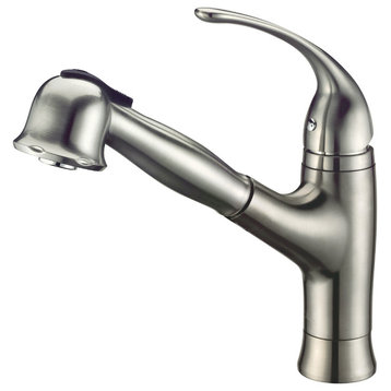 Dawn Single-Lever Pull-Out Spray Kitchen Faucet, Brushed Nickel