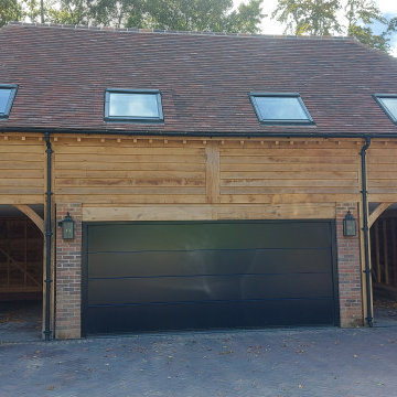 Triple Oak Framed Garage