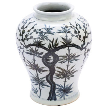 Jar Vase YUAN DYNASTY Bamboo Flared Rim Black White Colors May Vary