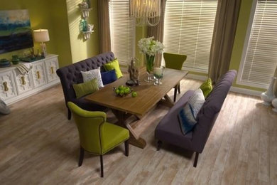 Beach style dining room photo in Portland