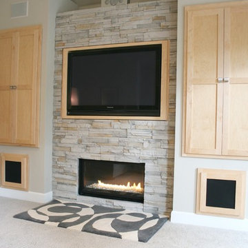 Living Room + Fireplace + Built-in Cabinet Detail