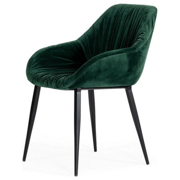Diane Modern Green Fabric Dining Chair, Set of 2