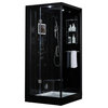 Platinum Arezzo Walk-in Steam Shower Sauna Spa w/ jets Smart TV Bluetooth , Blac