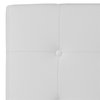 Flash Furniture Lennox Faux Leather Tufted Twin Panel Headboard in White