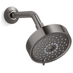 Kohler - Kohler Purist 2.5GPM Multifunction Showerhead With Air-Induct Tech, Titanium - Designed with the clean lines of the Purist collection, this Purist multifunction showerhead provides three distinct sprays  full coverage, pulsating massage, or silk spray  all enhanced with Katalyst technology for a completely indulgent showering experience. By infusing two liters of air per minute, Katalyst delivers a powerful, voluptuous spray that clings to the body with larger, fuller water drops.