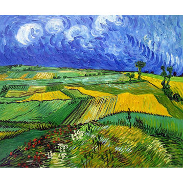Wheat Fields at Auvers Under Clouded Sky, Unframed loose canvas