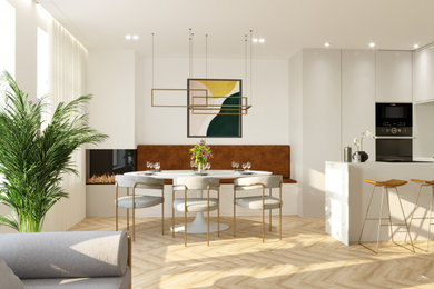 Inspiration for a contemporary kitchen remodel in Amsterdam
